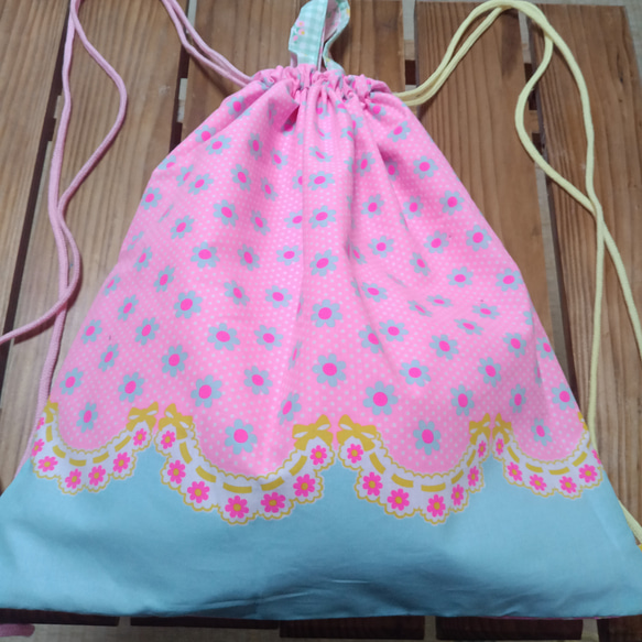 入園入学準備 レトロガール 体育着袋 お着替え袋 巾着袋 女の子 ゆめ