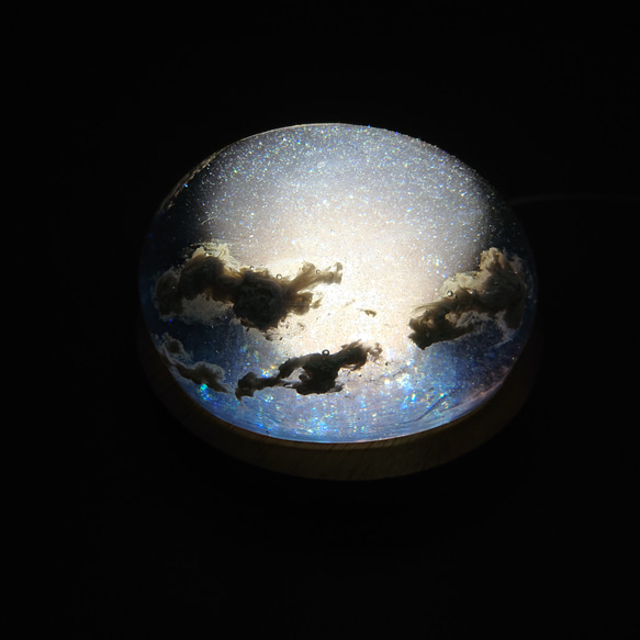 空のおとしもの(夜空) レジンアート 空レジン 手のひらサイズ 5枚目の画像