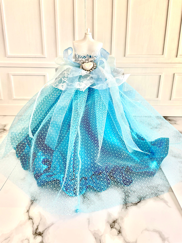 ウェディングトルソーウェディングドレスミニチュアドレス結婚式結婚記念日結婚祝いウェルカムドール 7枚目の画像