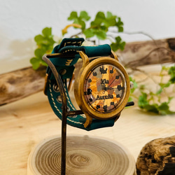 手作り腕時計　Via Aurelia（黒ねこギルディング文字盤＆Blue）） 6枚目の画像