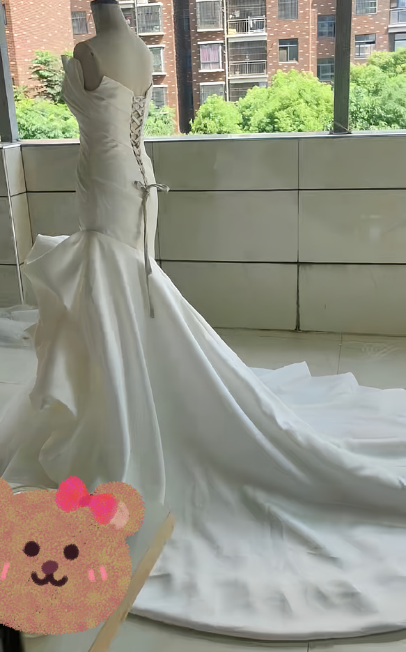 新着商品！高品質保証　胸フリル　ベアトップ　マーメイドドレス　サイズオーダー可能　編み上げ　背中見せ　ロングトレーン結婚 新着商品！高品質保証　胸フリル　ベアトップ　マーメイドドレス　サイズオーダー可能　編み上げ　背中見せ　ロングトレーン結婚 T2915196306(22338円)