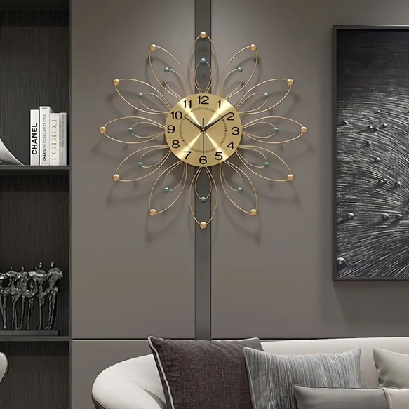 スピンドルクロック モダン サイレント 壁掛け時計 レトロ デザイン