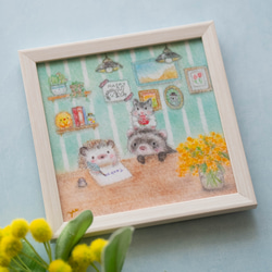パステル原画】happy招き黒猫ちゃん ねこ パステルアート