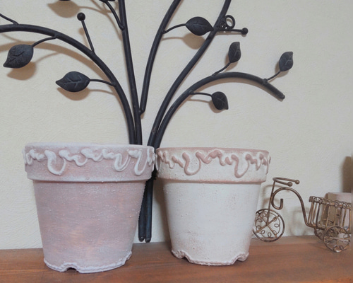 アンティークリメイク鉢Lサイズ×2set 一輪挿し・花瓶・花器 nagimitsu