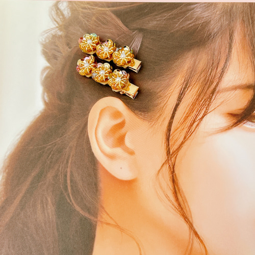 ヘアアクセサリー Maron Sサイズ ヘアクリップ マロンカラー ヘアクリップ・バナナクリップ
