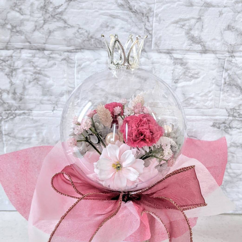 女の子向けプレゼント集結 王冠バルーンフラワーアレンジ/卒業式花束/お誕生日プレゼント 花束・アレンジメント