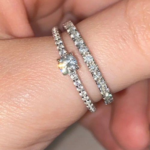 フルエタニティリング 2mm モアッサナイト モアサナイト リング