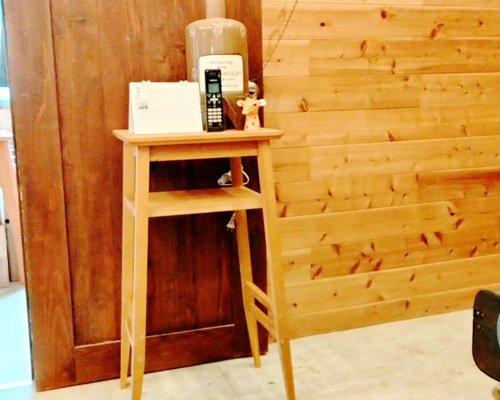 昔あったような電話台オシャレバージョン オークcol. サイドテーブル
