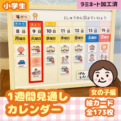 1週間スケジュール 視覚支援 小学校 小学生 療育編 絵カード