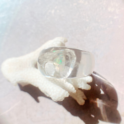 オパールが閉じ込められた鉱石の指輪　Opal Ring☆ゆったりサイズ 13枚目の画像