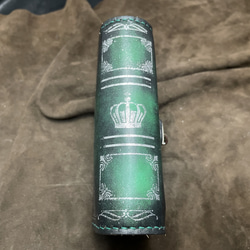 魔法書型塔羅牌盒 魔法書袖珍綠皮書 第3張的照片