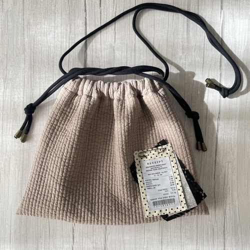 ヌビ 巾着付き ほど遠く ショルダーバッグ ハンドメイド 売買
