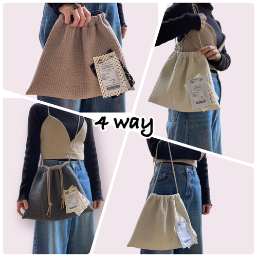 巾着型ショルダーバッグ【ヌビ】 | ATELIER GATTO