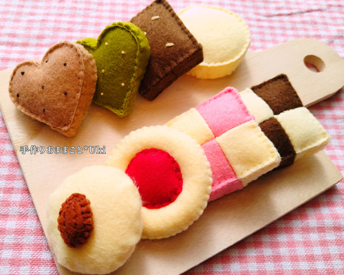 フェルトおままごと クッキー屋さん♪選べるクッキー6枚セット