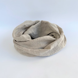 ベルギーリネンのスヌード(フラックス) 5枚目の画像