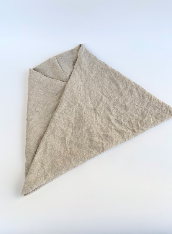 ベルギーリネンのスヌード(フラックス) 4枚目の画像