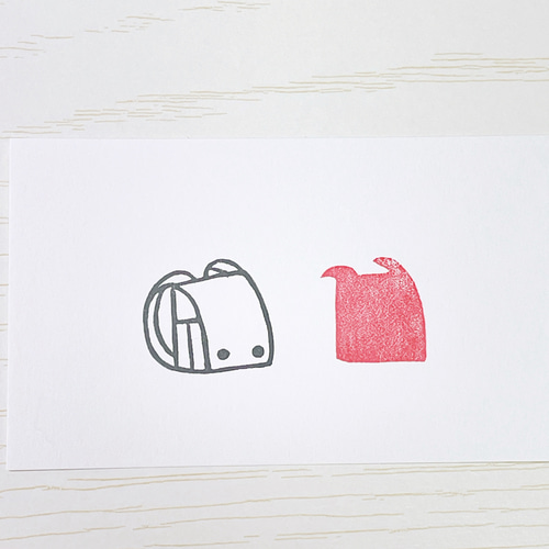 消しゴムはんこNo.429 ハリネズミ 秋セット 消しゴムはんこ