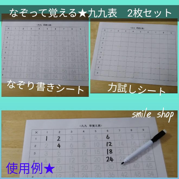 小学二年生　教材セット　繰り返しなぞって消せる漢字シート＋九九コンプリートセット　漢字　算数 7枚目の画像