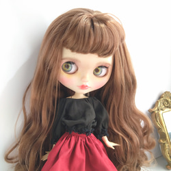 1004※ウール素材のネイビーフレアロングコート※ブライスアウトフィット