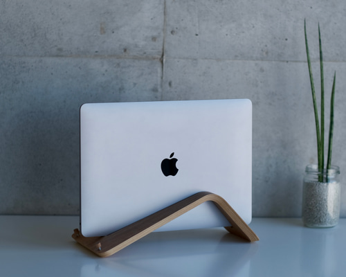 横置き・縦置き2way 木製ノートPCスタンド ノートパソコンスタンド
