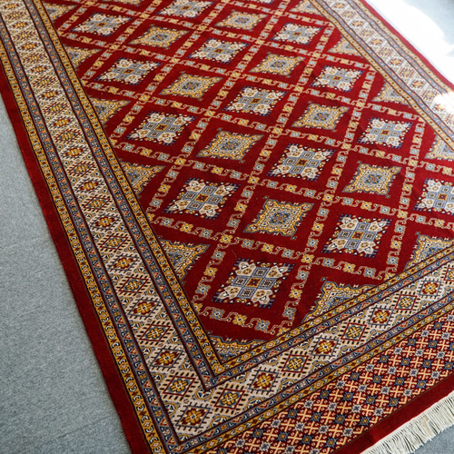 237×155cm【パキスタン手織り絨毯】 カーペット・絨毯・ラグ・マット