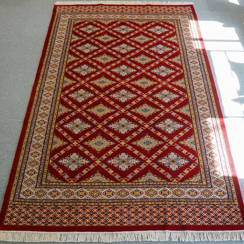 237×155cm【パキスタン手織り絨毯】 カーペット・絨毯・ラグ・マット