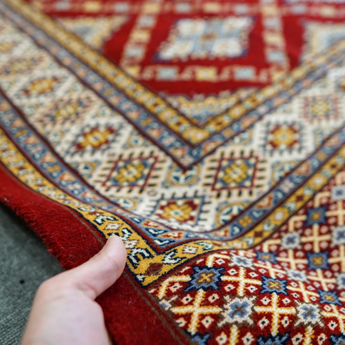 237×155cm【パキスタン手織り絨毯】 カーペット・絨毯・ラグ・マット