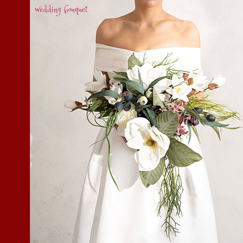 お洒落花嫁におすすめ マグノリアブーケ 大山木 モクレン 大きなブーケ