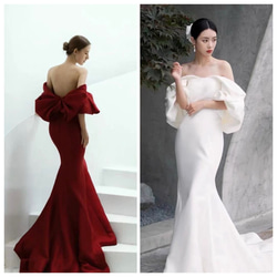 ウエディングドレス.ブラック.ピンクMIX.カラードレス.チュール.Y2584