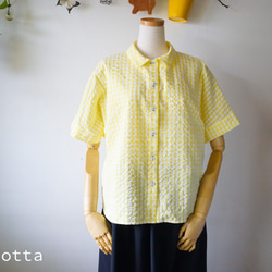 美品 プランテーション ギンガムチェック コットンシャツ イエロー 近年 美品 プランテーション ギンガムチェック コットンシャツ イエロー 近年