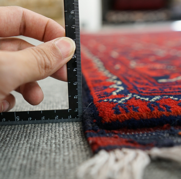 123×84cm【アフガニスタン手織り絨毯 カールモハメディ】ペルシャ絨毯 10枚目の画像