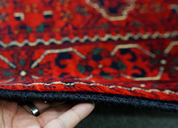123×84cm【アフガニスタン手織り絨毯 カールモハメディ】ペルシャ絨毯 5枚目の画像