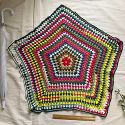 BQJT かぎ針編み ニット ラグ タペストリー マルチカラー タッセル K 手編みかぎ針編み 綿マルチカバー 膝掛け ラグ インテリア カーペット