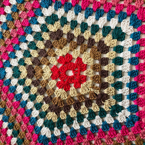 手編みかぎ針編み 綿マルチカバー 膝掛け ラグ インテリア カーペット