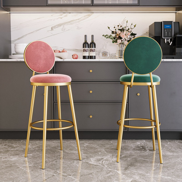 北欧風のラグジュアリーなハイスツール 椅子 チェア シンプル キッチンカウンター バーカウンター ch-118 3枚目の画像