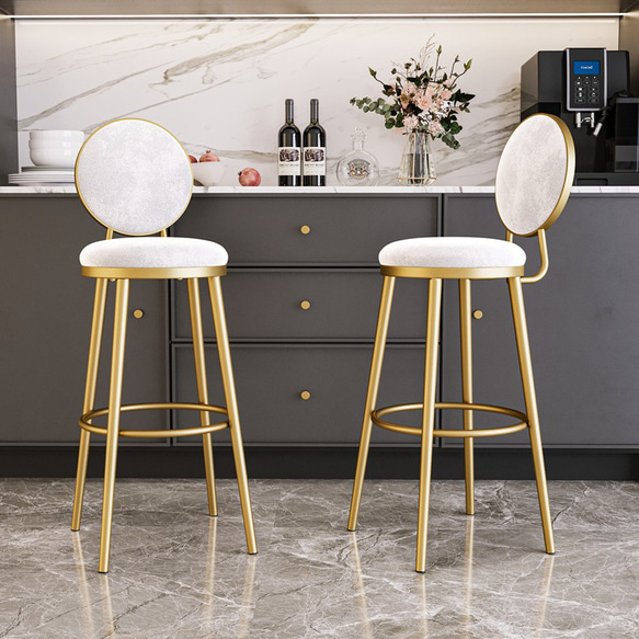 北欧風のラグジュアリーなハイスツール 椅子 チェア シンプル キッチンカウンター バーカウンター ch-118 4枚目の画像