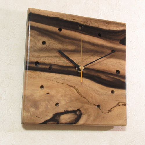 希少銘木 黒柿 木製時計29（掛け時計） 掛け時計・置き時計 katsu工房