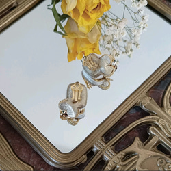 大輪の花　クラシカル　ピアス　イヤリング 7枚目の画像