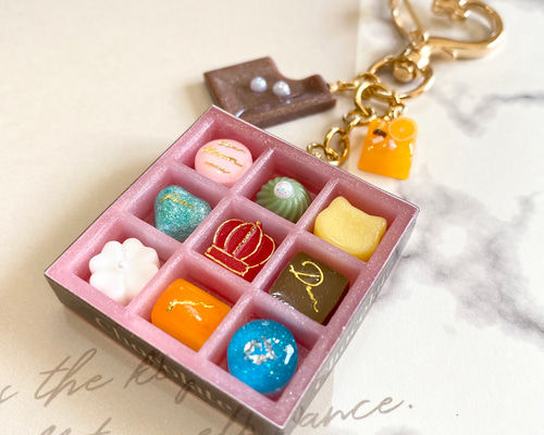 ミニチュアチョコレート レジンキーホルダー ホワイトデー