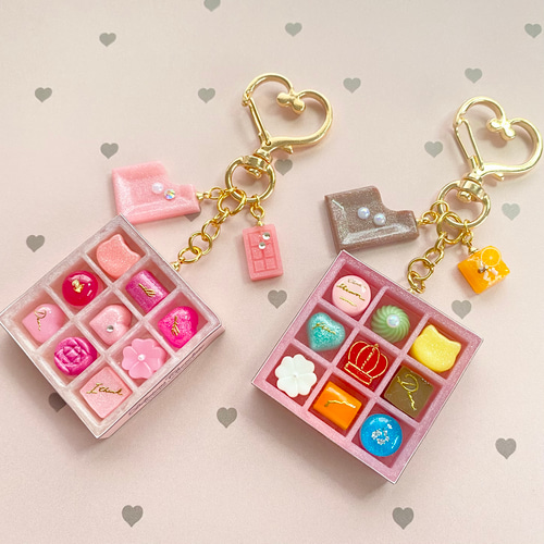 ミニチュアチョコレート レジンキーホルダー ホワイトデー