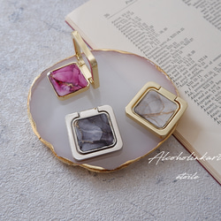 ＃Alcohol Ink Art 　アルコールインクアートのスマホリング・スマホスタンド/ スクエア 1枚目の画像