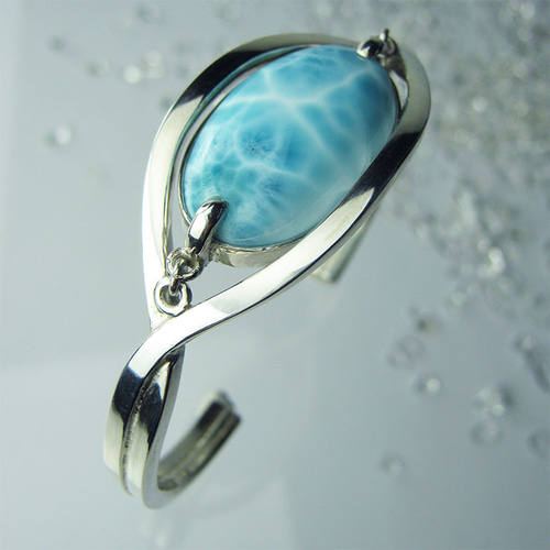 特大ラリマーシルバーバングル silver 【公式通販】