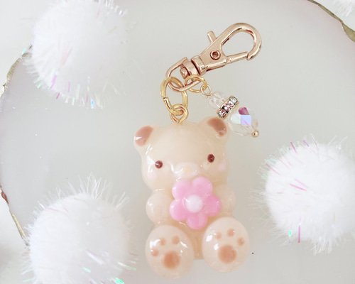 専用ページ　レジンキーホルダー　春の桜くまちゃんキーホルダー　３点 044e569c6eba1403842112f544df81