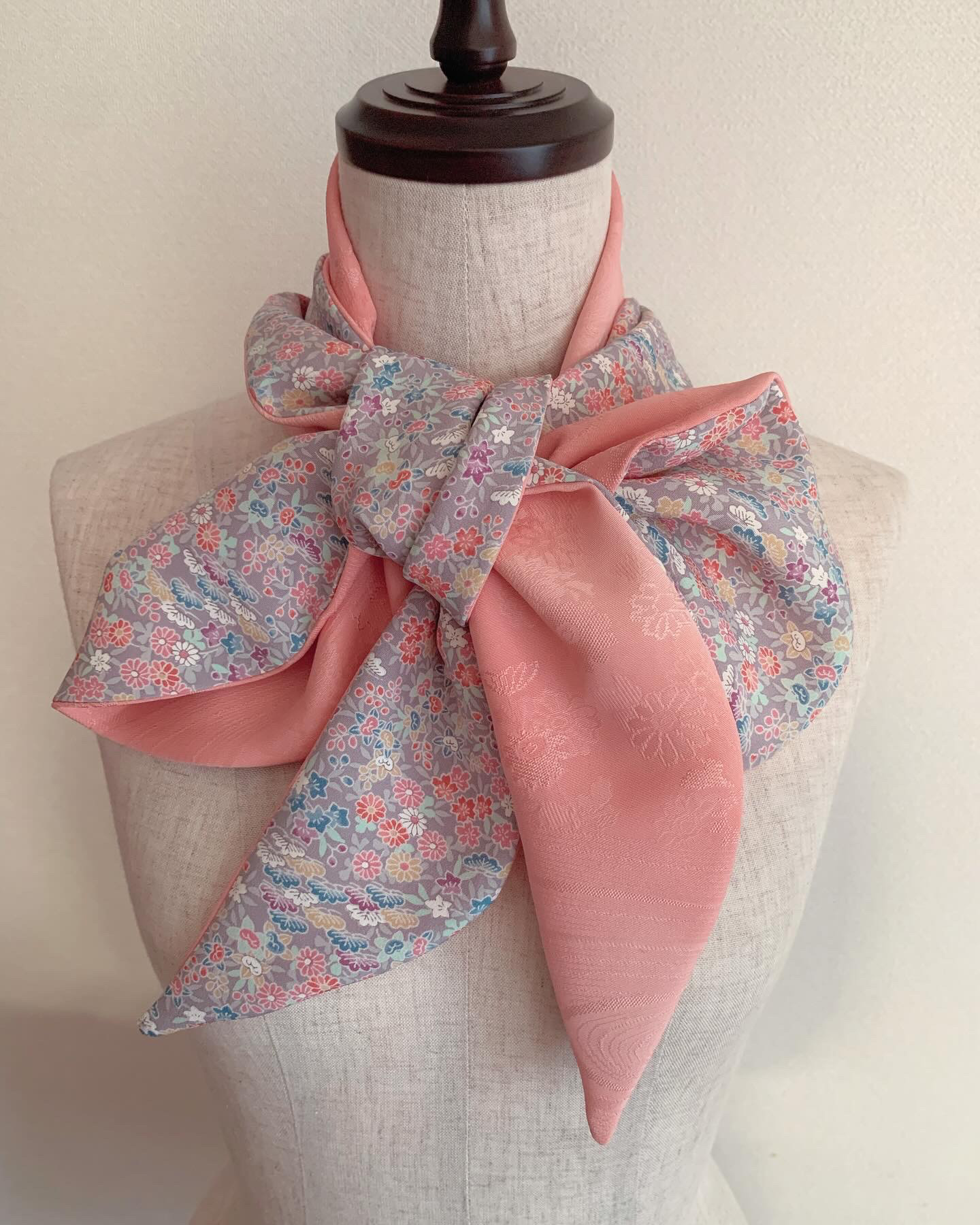 新品キモノ服　春色シルクストール