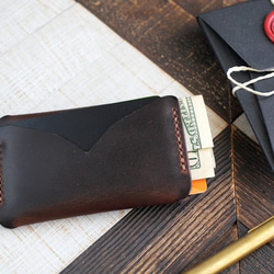 レザーミニカードホルダー 財布 / 革カードケース / 本革 カード