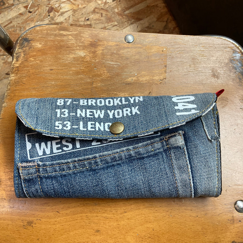 デニム長財布 デニムリメイク ハンドメイド 長財布 M.MARI 通販