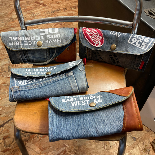 デニム長財布 デニムリメイク ハンドメイド 長財布 M.MARI 通販