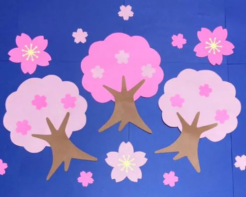 壁面飾り 桜の木3本セット 型紙 LONDON 通販 17336239｜Creema(クリーマ)