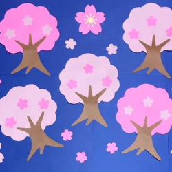 壁面飾り　桜の木3本セット 3枚目の画像