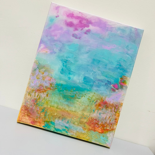 YOHKU 抽象アートギフト アートデコレーション | 抽象画 | ギフト: 絵画の自由 絵画 金色畫境之